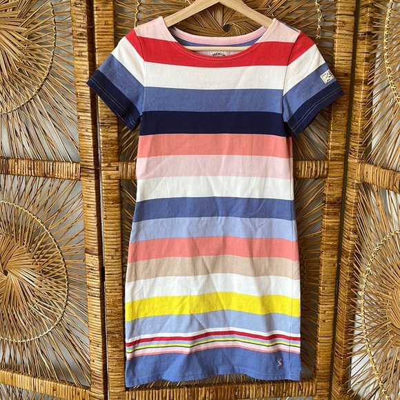 Joules Riviera Dress - Blue Multistripe - Size 2 - Picture 3 of 9
